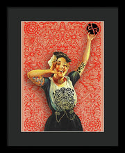 Rubino Rise Woman - Framed Print Framed Print Pixels 10.500" x 14.000" Black Black