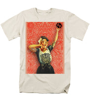 Rubino Rise Woman - Men's T-Shirt  (Regular Fit) Men's T-Shirt (Regular Fit) Pixels Cream Small 