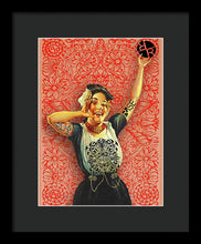 Rubino Rise Woman - Framed Print Framed Print Pixels 9.000" x 12.000" Black Black