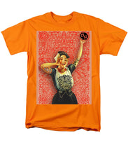 Rubino Rise Woman - Men's T-Shirt  (Regular Fit) Men's T-Shirt (Regular Fit) Pixels Orange Small 