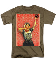 Rubino Rise Woman - Men's T-Shirt  (Regular Fit) Men's T-Shirt (Regular Fit) Pixels Safari Green Small 
