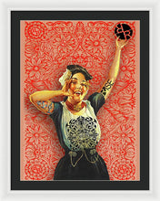 Rubino Rise Woman - Framed Print Framed Print Pixels 22.500" x 30.000" White Black