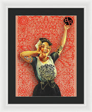 Rubino Rise Woman - Framed Print Framed Print Pixels 15.000" x 20.000" White Black