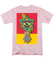 Rubino Sees - Men's T-Shirt  (Regular Fit) Men's T-Shirt (Regular Fit) Pixels Pink Small 