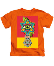 Rubino Sees - Kids T-Shirt Kids T-Shirt Pixels Orange Small 