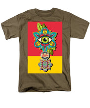 Rubino Sees - Men's T-Shirt  (Regular Fit) Men's T-Shirt (Regular Fit) Pixels Safari Green Small 