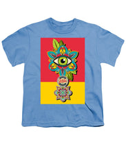 Rubino Sees - Youth T-Shirt Youth T-Shirt Pixels Carolina Blue Small 