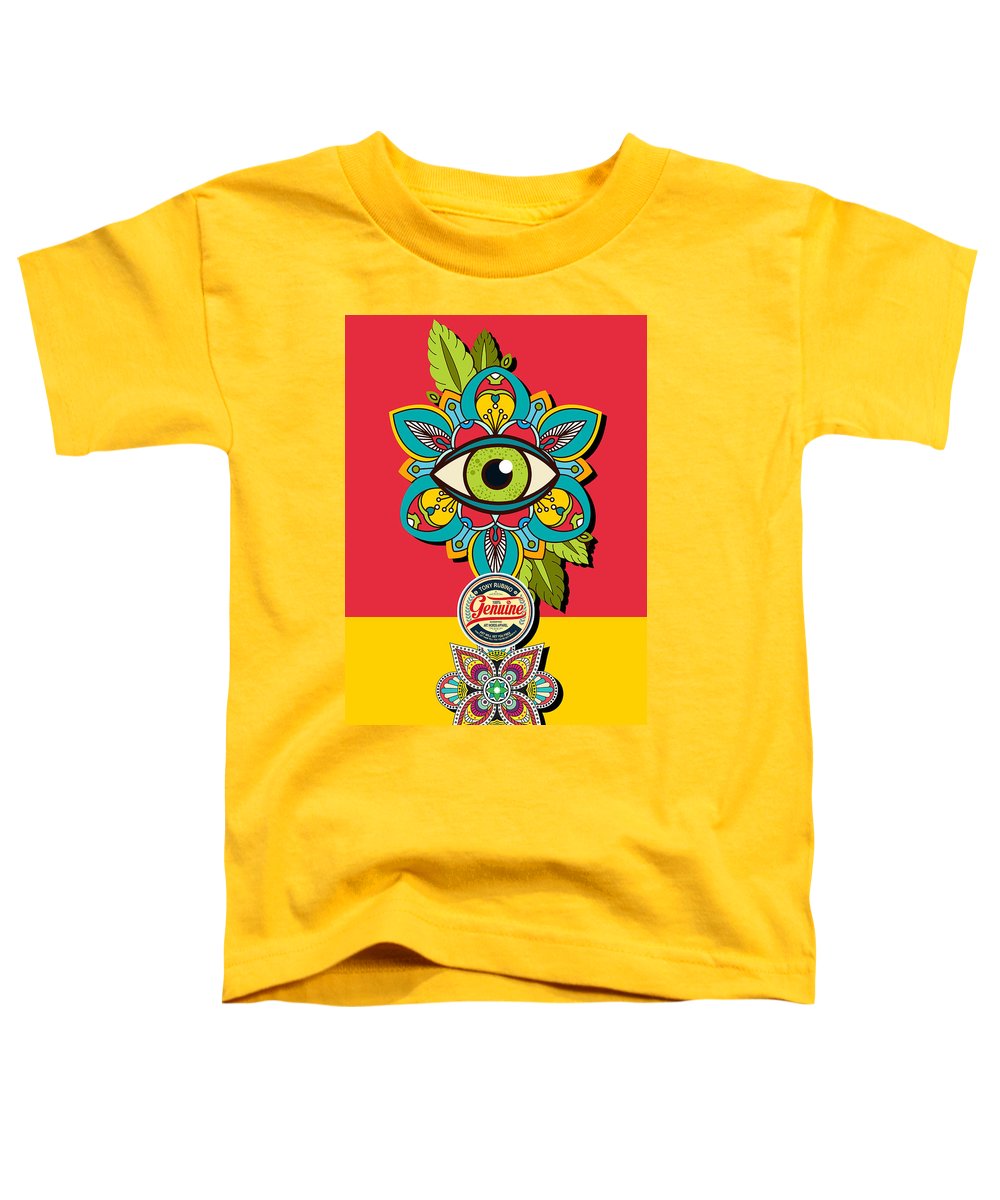 Rubino Sees - Toddler T-Shirt Toddler T-Shirt Pixels Yellow Small 