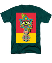 Rubino Sees - Men's T-Shirt  (Regular Fit) Men's T-Shirt (Regular Fit) Pixels Hunter Green Small 