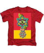 Rubino Sees - Kids T-Shirt Kids T-Shirt Pixels Red Small 
