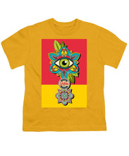 Rubino Sees - Youth T-Shirt Youth T-Shirt Pixels Gold Small 