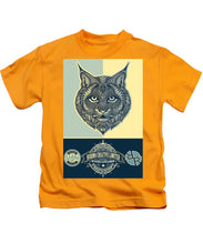 Rubino Spirit Cat - Kids T-Shirt Kids T-Shirt Pixels Gold Small 