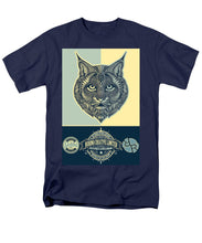 Rubino Spirit Cat - Men's T-Shirt  (Regular Fit) Men's T-Shirt (Regular Fit) Pixels Navy Small 