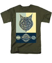 Rubino Spirit Cat - Men's T-Shirt  (Regular Fit) Men's T-Shirt (Regular Fit) Pixels Military Green Small 