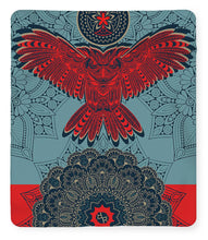 Rubino Spirit Owl - Blanket Blanket Pixels 50" x 60" Sherpa Fleece 
