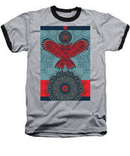Rubino Spirit Owl - Baseball T-Shirt Baseball T-Shirt Pixels Heather / Black Small 