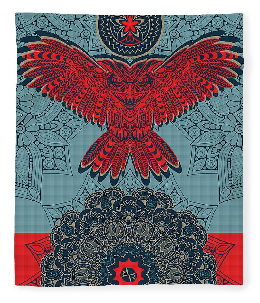Rubino Spirit Owl - Blanket Blanket Pixels 50