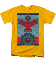 Rubino Spirit Owl - Men's T-Shirt  (Regular Fit) Men's T-Shirt (Regular Fit) Pixels Gold Small 