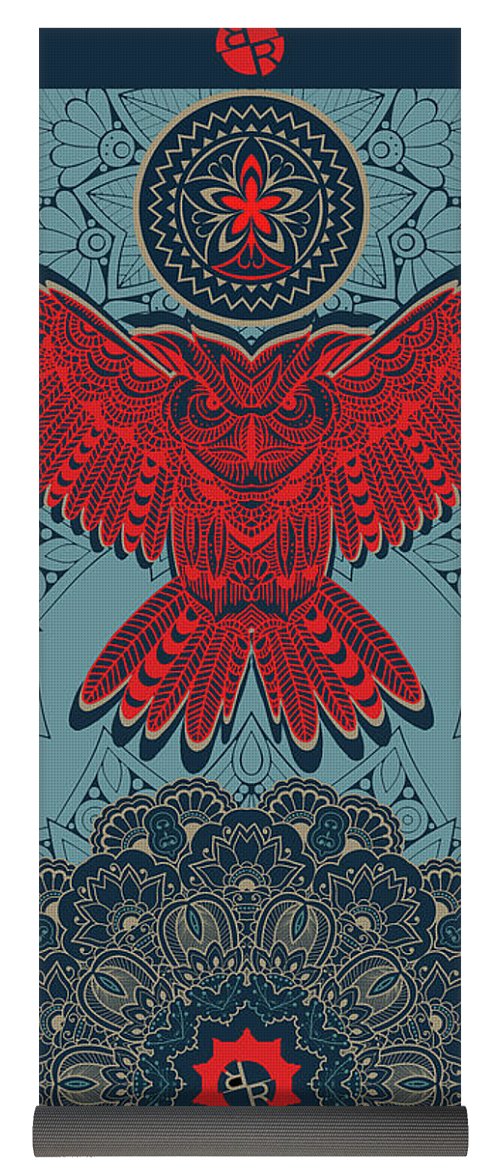 Rubino Spirit Owl - Yoga Mat Yoga Mat Pixels 24