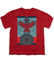 Rubino Spirit Owl - Youth T-Shirt Youth T-Shirt Pixels Red Small 