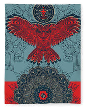 Rubino Spirit Owl - Blanket Blanket Pixels 60" x 80" Plush Fleece 