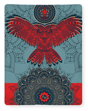 Rubino Spirit Owl - Blanket Blanket Pixels 60" x 80" Sherpa Fleece 