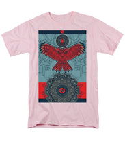 Rubino Spirit Owl - Men's T-Shirt  (Regular Fit) Men's T-Shirt (Regular Fit) Pixels Pink Small 