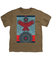 Rubino Spirit Owl - Youth T-Shirt Youth T-Shirt Pixels Safari Green Small 