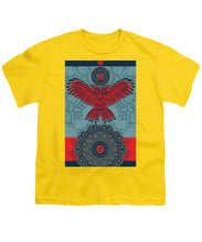 Rubino Spirit Owl - Youth T-Shirt Youth T-Shirt Pixels Yellow Small 