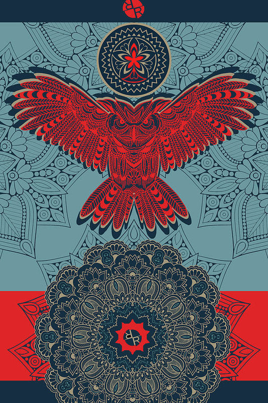 Rubino Spirit Owl - Art Print Art Print Pixels 5.375