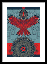 Rubino Spirit Owl - Framed Print Framed Print Pixels 13.375" x 20.000" Black White
