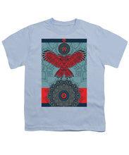 Rubino Spirit Owl - Youth T-Shirt Youth T-Shirt Pixels Light Blue Small 