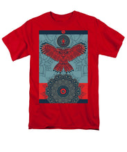 Rubino Spirit Owl - Men's T-Shirt  (Regular Fit) Men's T-Shirt (Regular Fit) Pixels Red Small 