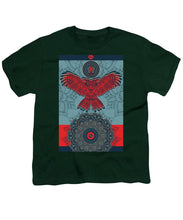 Rubino Spirit Owl - Youth T-Shirt Youth T-Shirt Pixels Hunter Green Small 