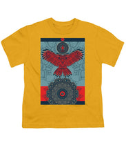 Rubino Spirit Owl - Youth T-Shirt Youth T-Shirt Pixels Gold Small 