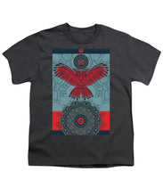 Rubino Spirit Owl - Youth T-Shirt Youth T-Shirt Pixels Charcoal Small 