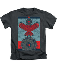 Rubino Spirit Owl - Kids T-Shirt Kids T-Shirt Pixels Charcoal Small 