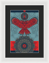 Rubino Spirit Owl - Framed Print Framed Print Pixels 10.625" x 16.000" White Black