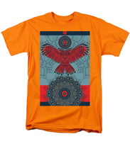 Rubino Spirit Owl - Men's T-Shirt  (Regular Fit) Men's T-Shirt (Regular Fit) Pixels Orange Small 