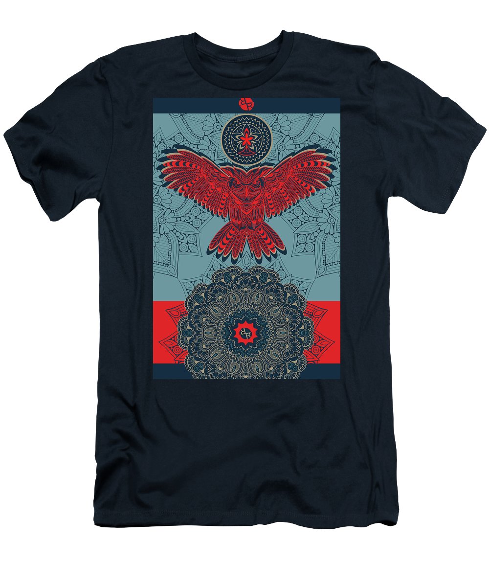 Rubino Spirit Owl - Men's T-Shirt (Athletic Fit) Men's T-Shirt (Athletic Fit) Pixels Navy Small 