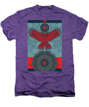 Rubino Spirit Owl - Men's Premium T-Shirt Men's Premium T-Shirt Pixels Deep Purple Heather Small 