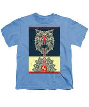 Rubino Spirit Wolf - Youth T-Shirt Youth T-Shirt Pixels Carolina Blue Small 