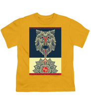 Rubino Spirit Wolf - Youth T-Shirt Youth T-Shirt Pixels Gold Small 