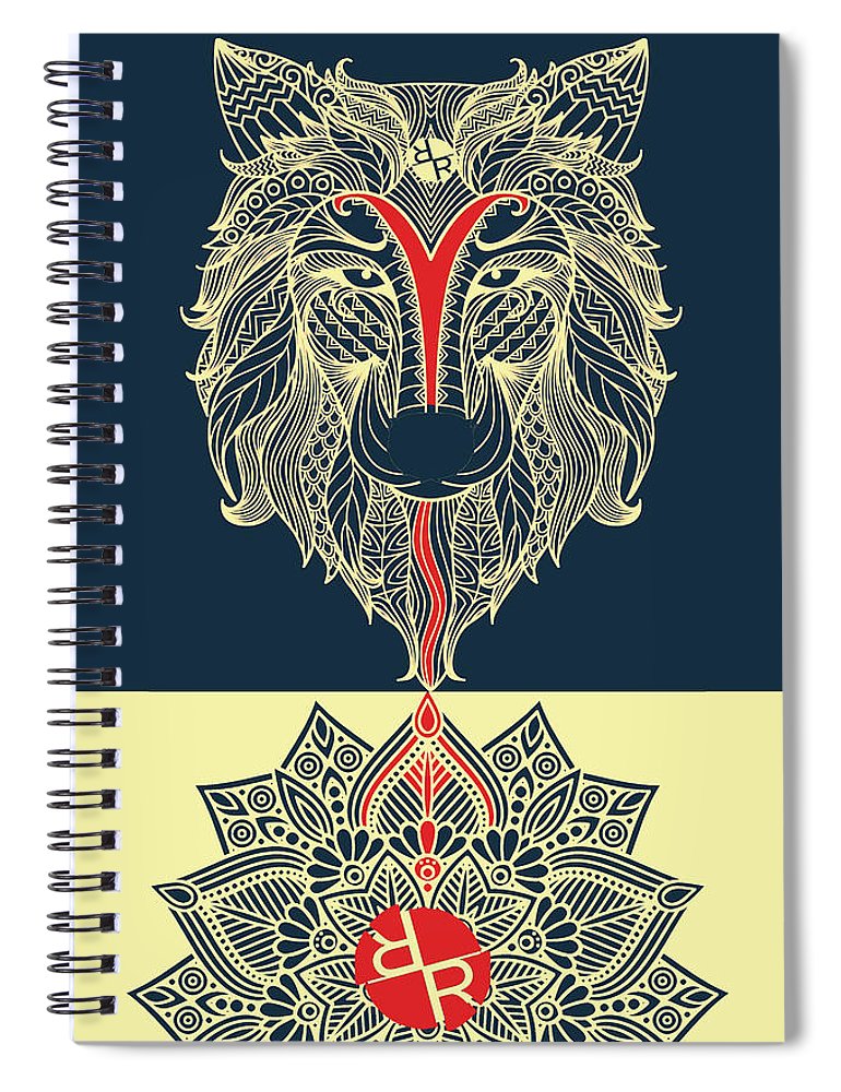 Rubino Spirit Wolf - Spiral Notebook Spiral Notebook Pixels 6