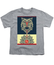 Rubino Spirit Wolf - Youth T-Shirt Youth T-Shirt Pixels Heather Small 