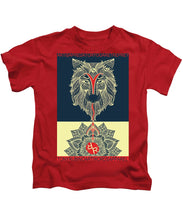 Rubino Spirit Wolf - Kids T-Shirt Kids T-Shirt Pixels Red Small 
