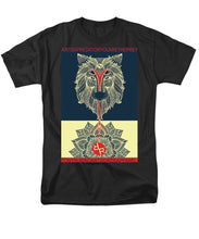 Rubino Spirit Wolf - Men's T-Shirt  (Regular Fit) Men's T-Shirt (Regular Fit) Pixels Black Small 