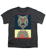 Rubino Spirit Wolf - Youth T-Shirt Youth T-Shirt Pixels Charcoal Small 