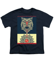 Rubino Spirit Wolf - Youth T-Shirt Youth T-Shirt Pixels Navy Small 