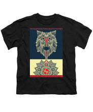 Rubino Spirit Wolf - Youth T-Shirt Youth T-Shirt Pixels Black Small 